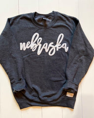 3. NEBRASKA • DARK GREY CREW • ADULT