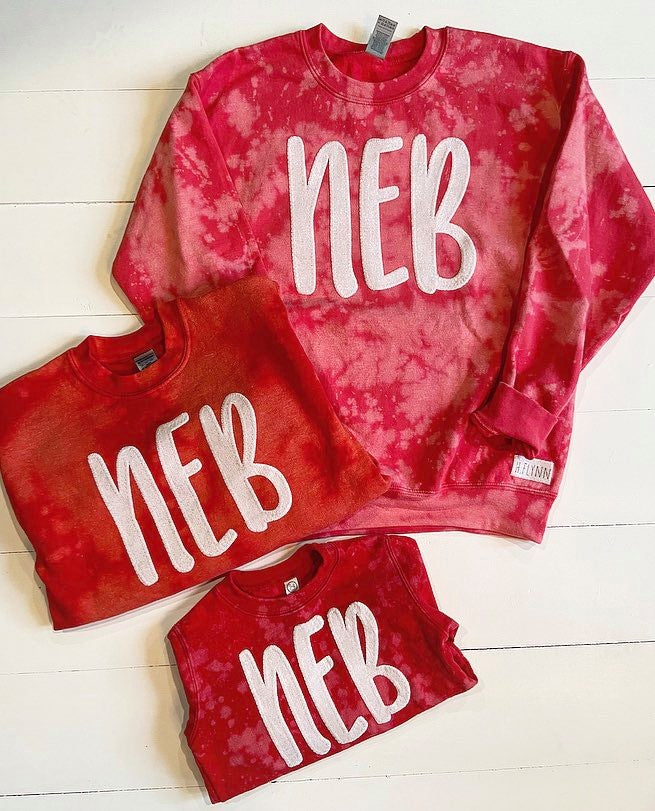 10. NEB • DYED CREW • ADULT/YOUTH/TODDLER