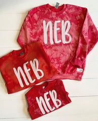 10. NEB • DYED CREW • ADULT/YOUTH/TODDLER