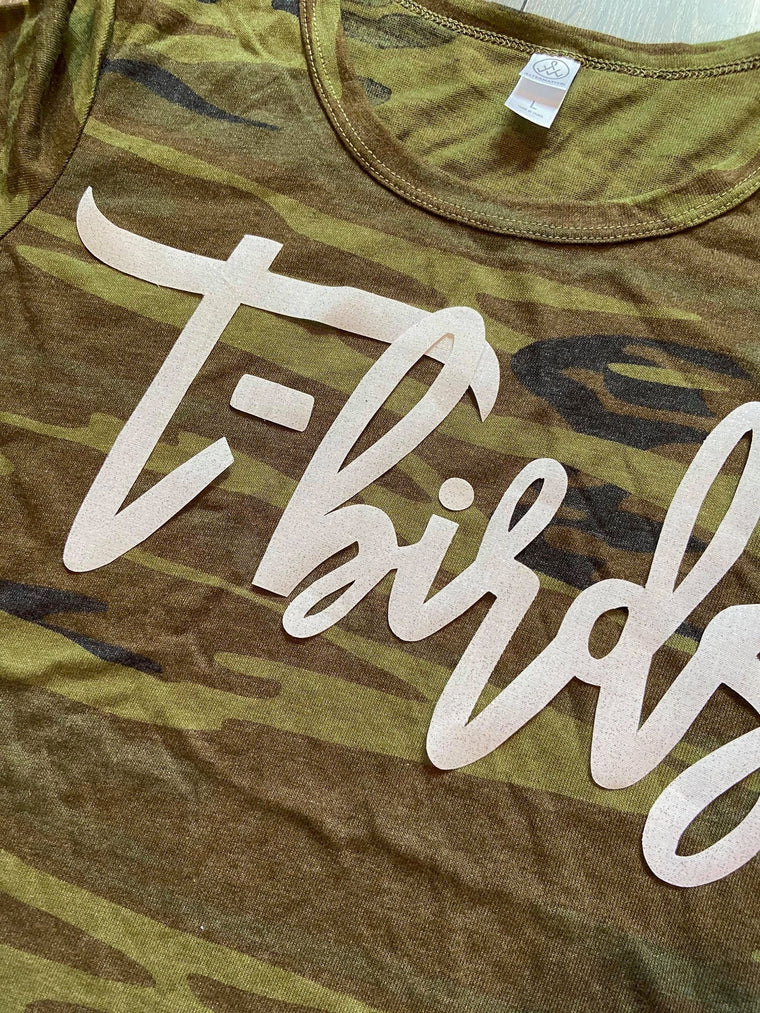 WHITE T-BIRDS CAMO TEE