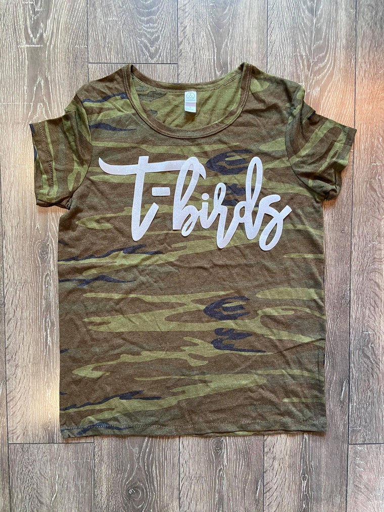 WHITE T-BIRDS CAMO TEE