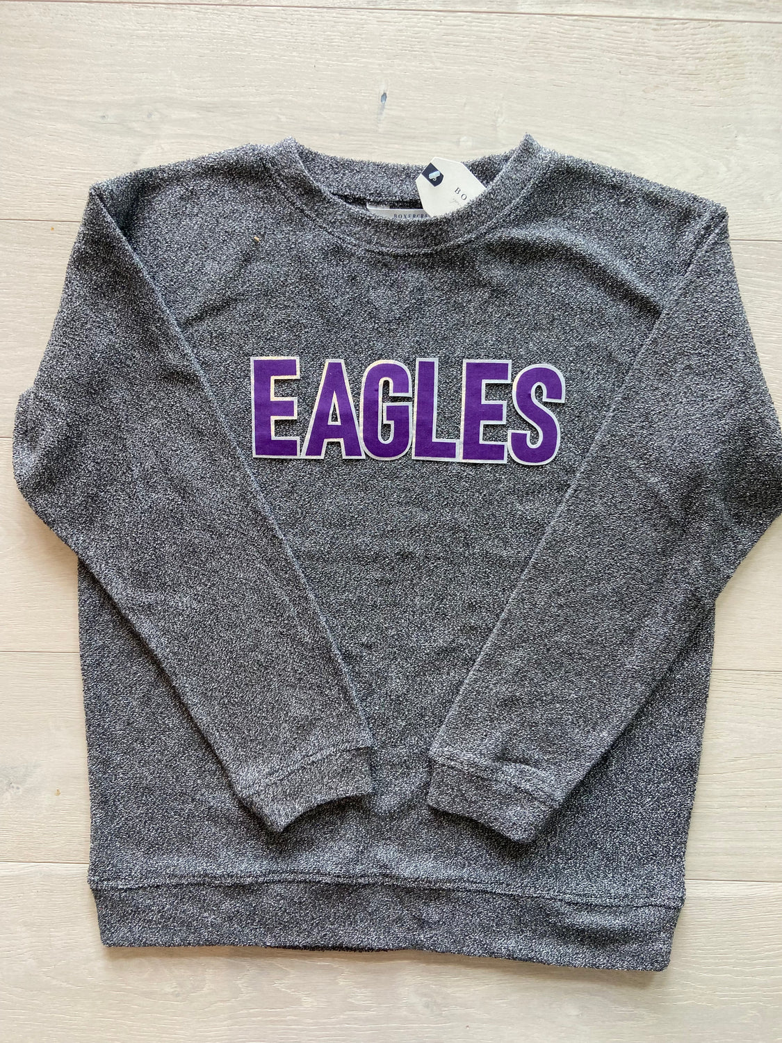 BLOCK EAGLES - GREY COZY CREW