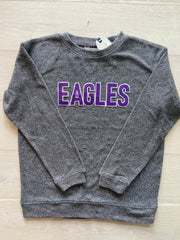 BLOCK EAGLES - GREY COZY CREW