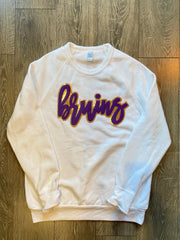 BRUINS - WHITE FLEECE CREW