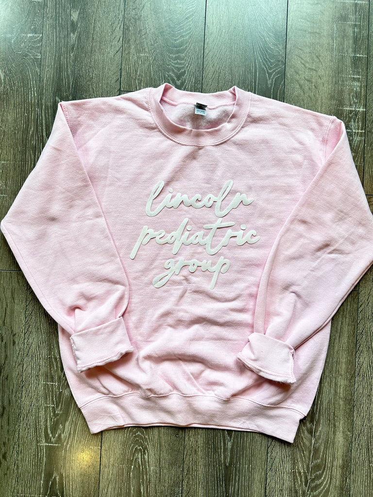 LINCOLN PEDIATRIC GROUP - LIGHT PINK CREW