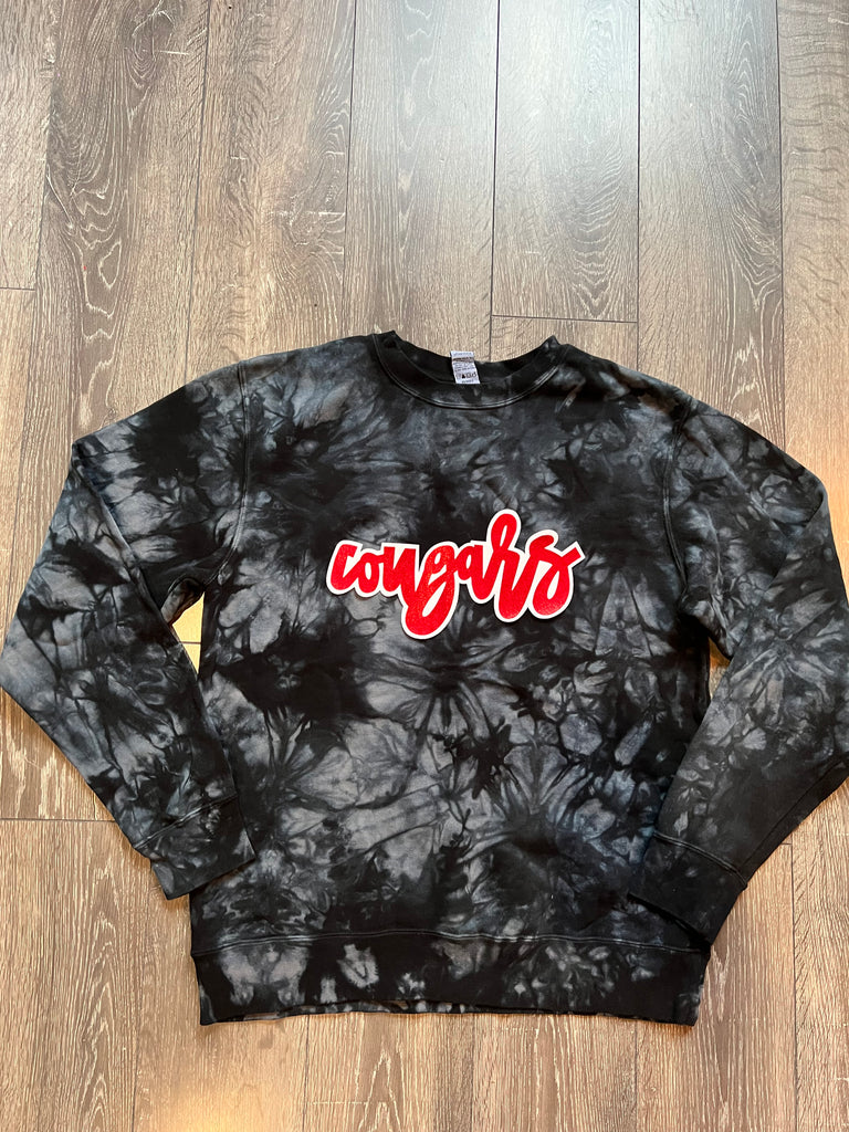 COUGARS - BLACK DYED CREW