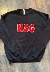 BUBBLE NSG - BLACK SPONGE FLEECE CREW
