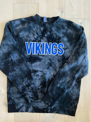 BLOCK VIKINGS - BLACK DYED CREW