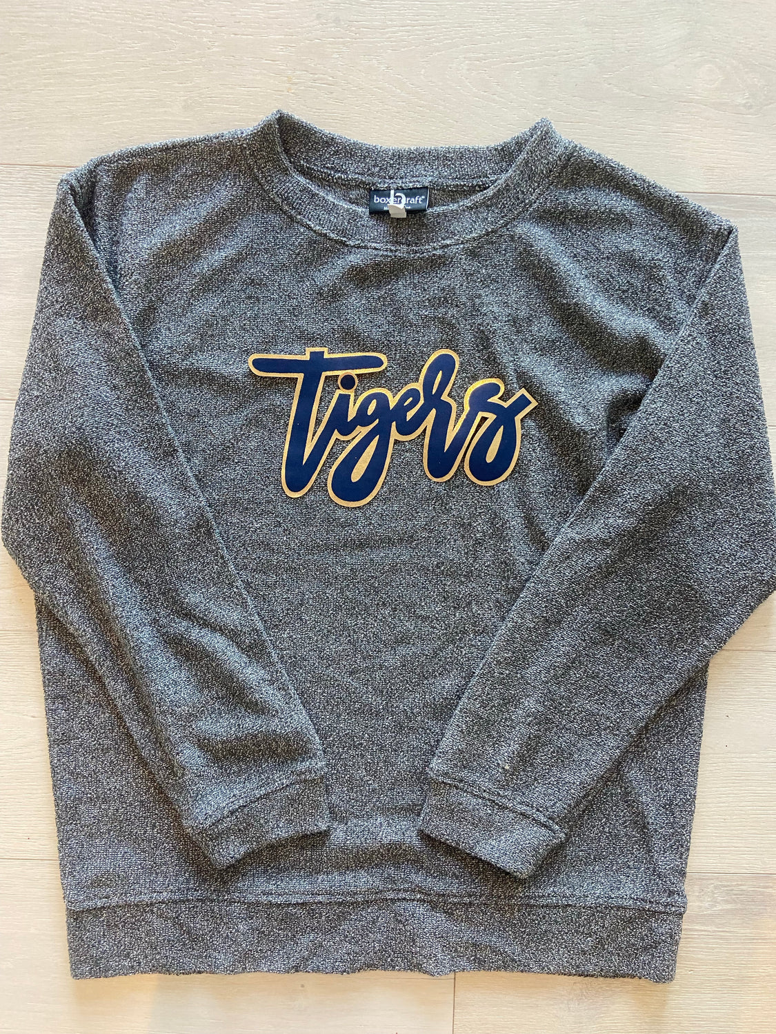 TIGERS - GREY SUEDED CREW