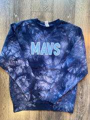 BLOCK MAVS - NAVY DYED CREW