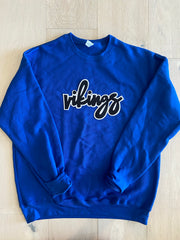 CURSIVE VIKINGS - BLUE CREW (YOUTH + ADULT)