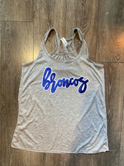 BRONCOS - GREY RACERBACK TANK