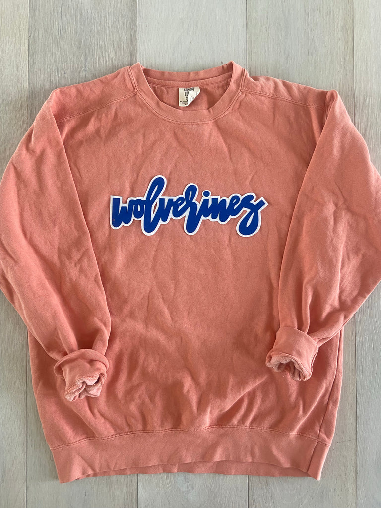 WOLVERINES - ORANGE COMFORT COLORS CREW