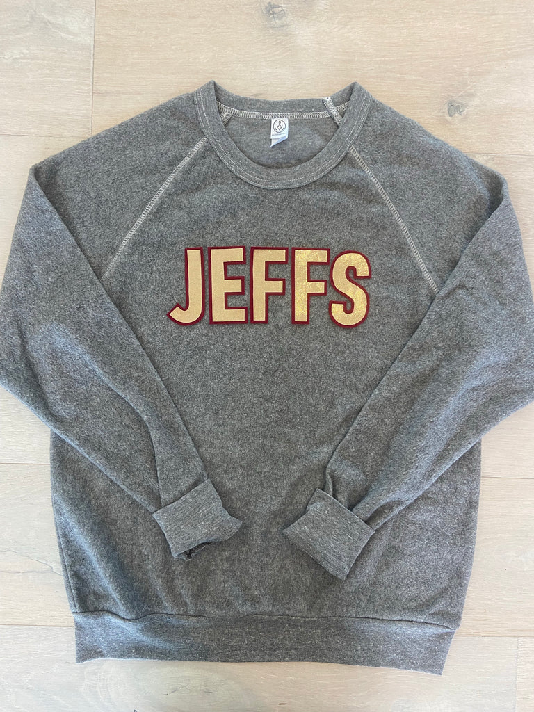 BLOCK JEFFS - GREY FLEECE CREW