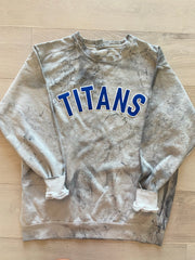 BLOCK TITANS - GREY DYED COMFORT COLORS CREW