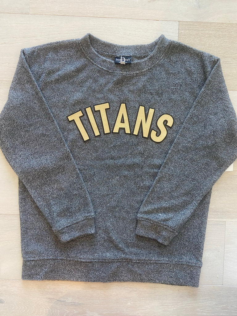 BLOCK TITANS - GREY COZY CREW