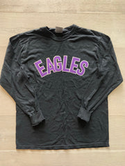 BLOCK EAGLES - BLACK LONG SLEEVE COMFORT COLORS TEE