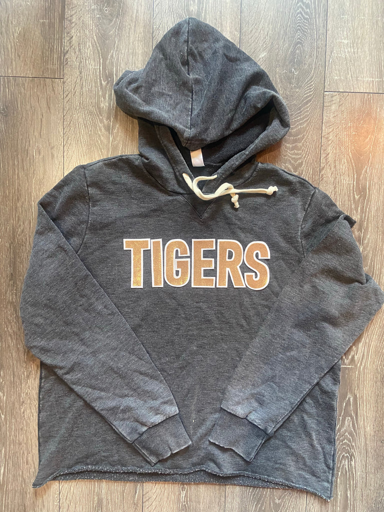 BLOCK TIGERS - GREY LIGHTWEIGHT HOODIE