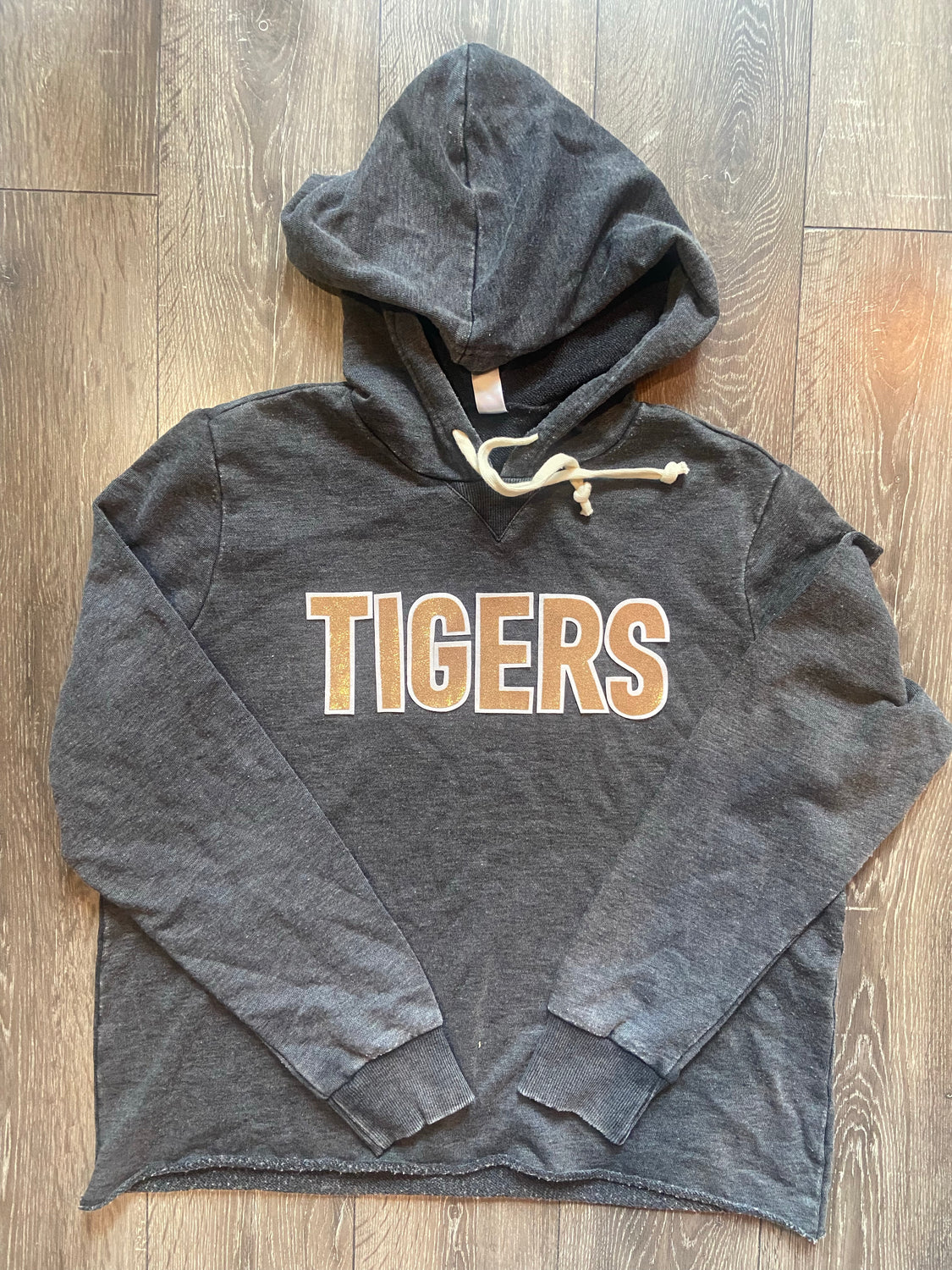 BLOCK TIGERS - GREY LIGHTWEIGHT HOODIE