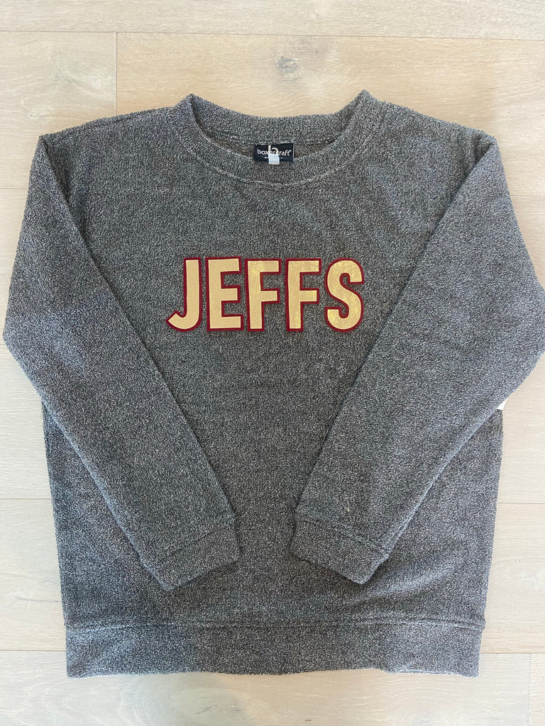 BLOCK JEFFS - GREY COZY CREW