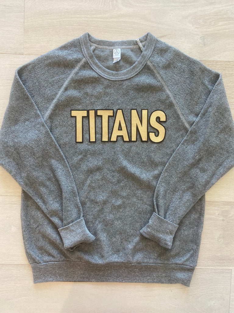 BLOCK TITANS - GREY FLEECE CREW