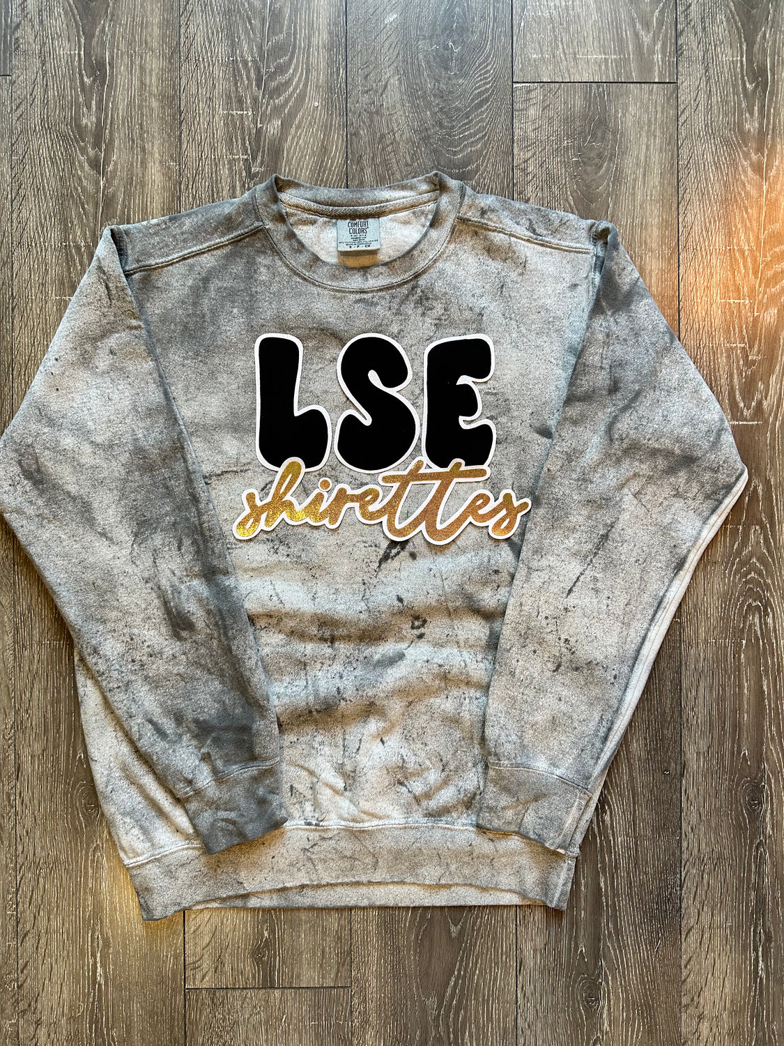 BUBBLE LSE SHIRETTES - GREY DYED COMFORT COLORS CREW