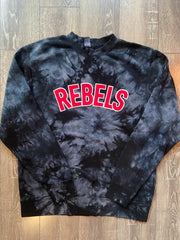 BLOCK REBELS - BLACK DYED CREW
