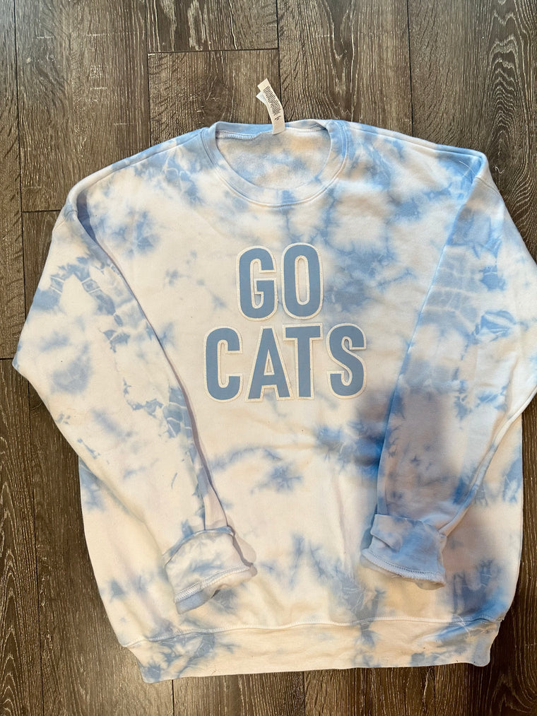 GO CATS - BLUE DYED CREW