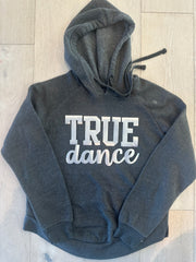 SILVER METALLIC TRUE DANCE - GREY ANGLE FLEECE HOODIE - YOUTH + ADULT