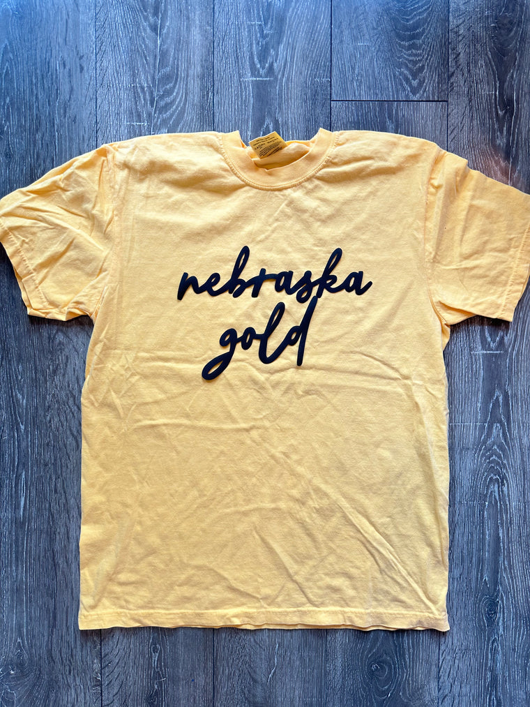 NEBRASKA GOLD - YELLOW COMFORT COLORS TEE