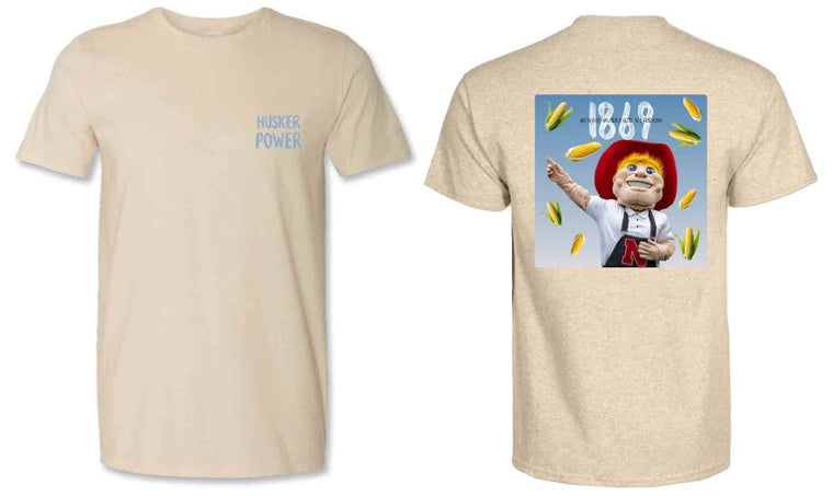 LivyLu - Nebraska Corn Huskers Version Off White One Size Tee: ONE SIZE