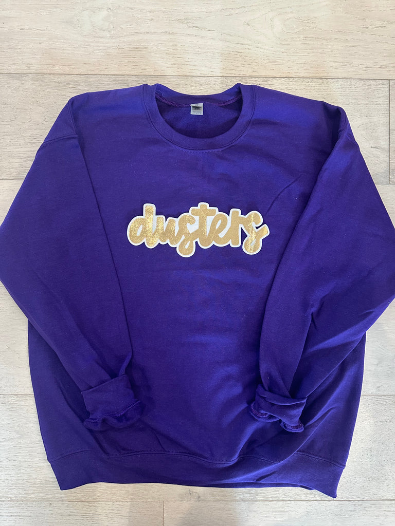 GOLD/WHITE DUSTERS - PURPLE GILDAN CREW