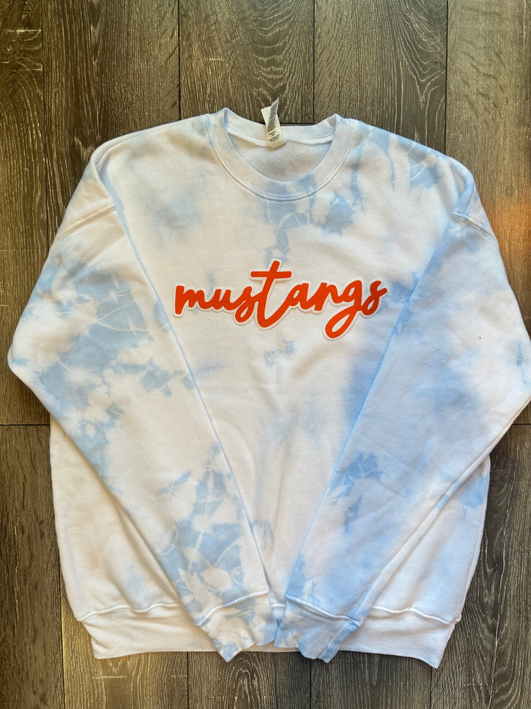 MUSTANGS - BLUE DYED CREW