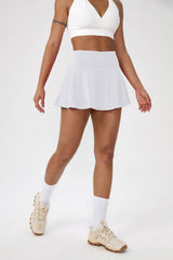 Active by Anna-Kaci - High Waist Athletic Skort Built In Shorts Pocket: Red / XL