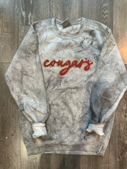 COUGARS - GREY DYED COMFORT COLORS CREW