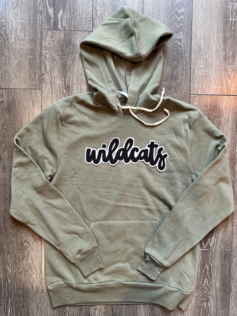 MODERN WILDCATS - GREEN FLEECE HOODIE