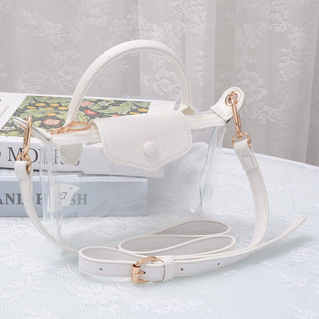 MiMi Wholesale - CB781 Gladys Clear Gameday Mini Crossbody Bag: Red
