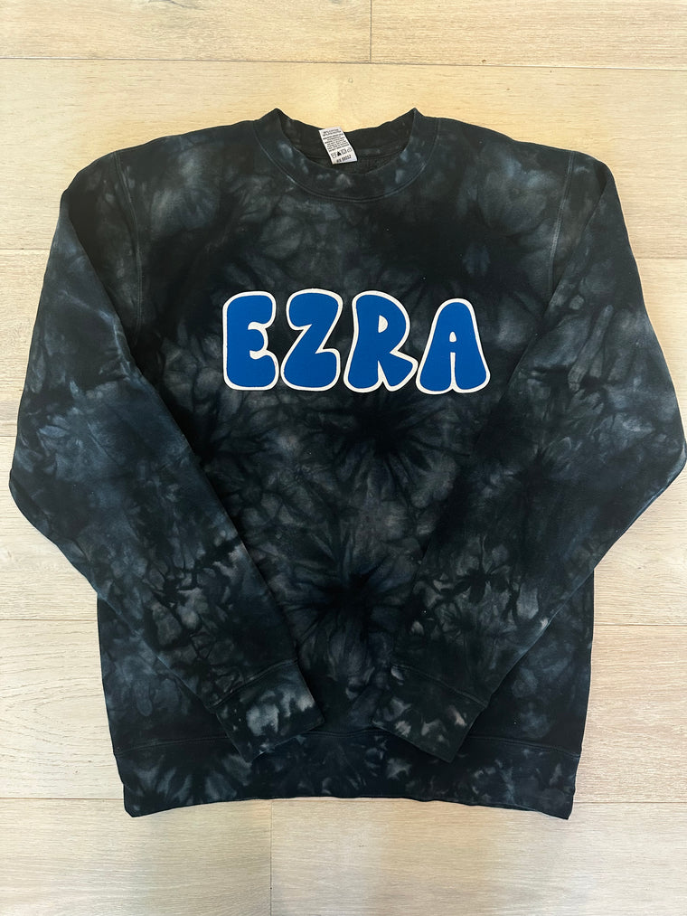 EZRA- BLACK DYED CREW