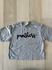 MODERN PANTHERS - GREY CROP TEE