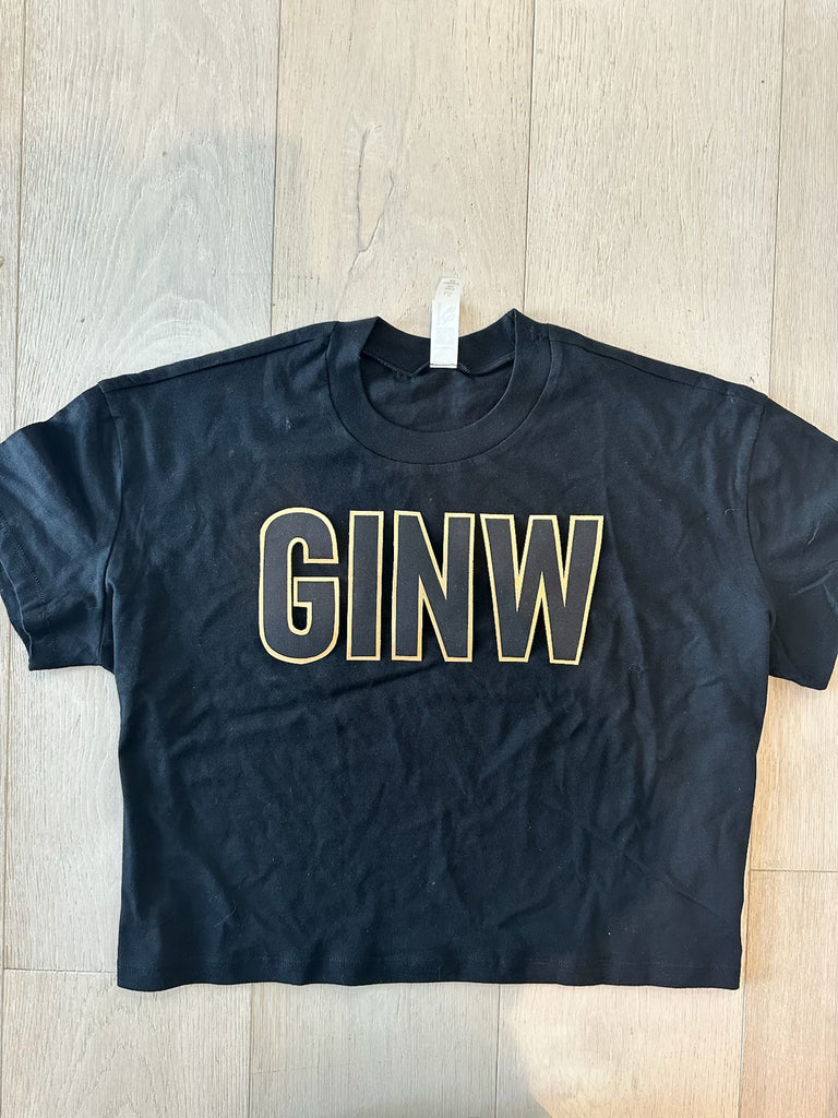 GINW - BLACK CROP TEE