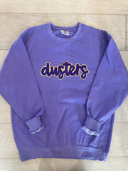 PURPLE/GOLD DUSTERS - PURPLE COMFORT COLORS CREW