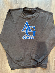 AG DANCE - GREY RIBBED CREW