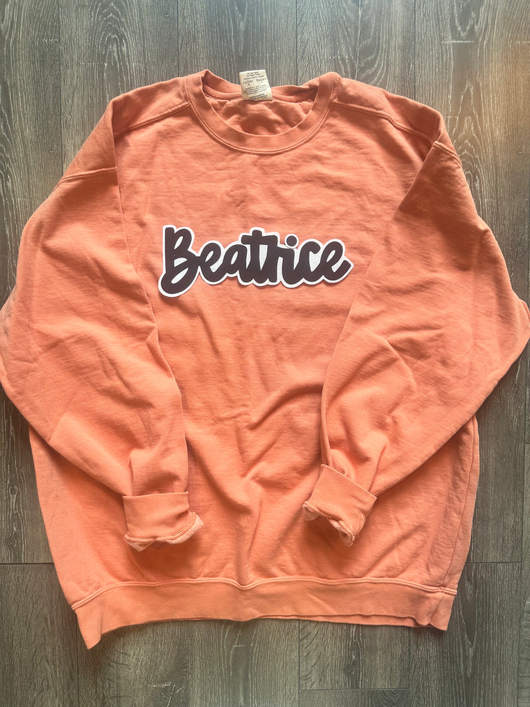 BEATRICE - ORANGE COMFORT COLORS CREW