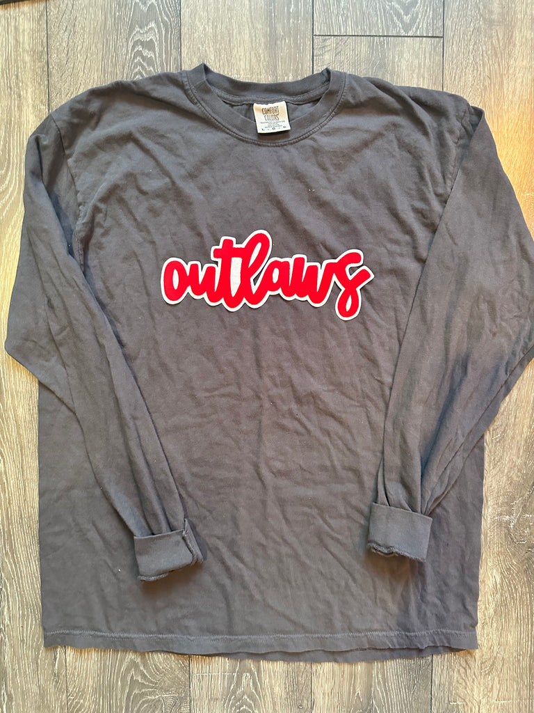 OUTLAWS - GREY COMFORT COLORS LONG SLEEVE