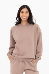 Mono B - Oversized Fleece Sweatshirt: HEATHER GREY / S:M:L (2:2:2)