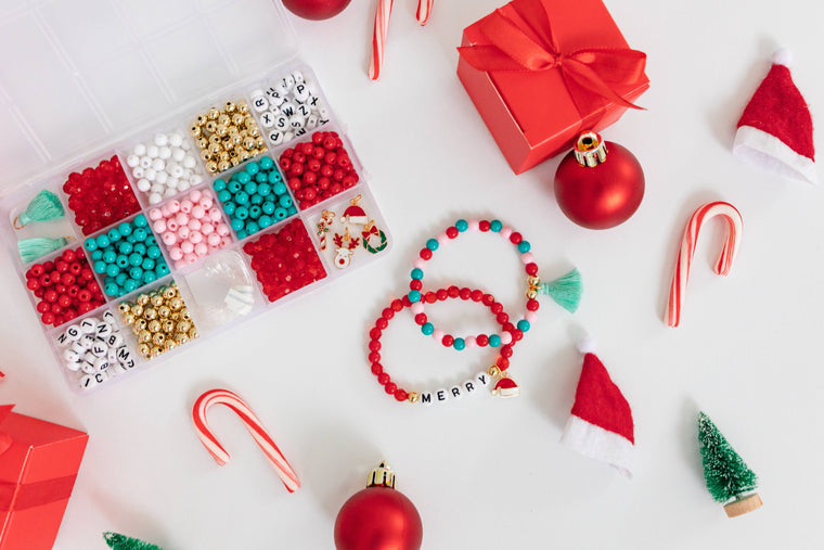 Stacked Sweetly - Christmas Merry & Bright DIY Stretchy Bracelet Craft Kit