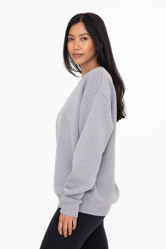 Mono B - Oversized Fleece Sweatshirt: TOAST / S:M:L (2:2:2)