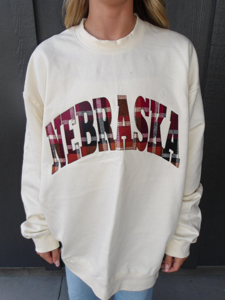FALL FLANNEL NEBRASKA - IVORY CREW