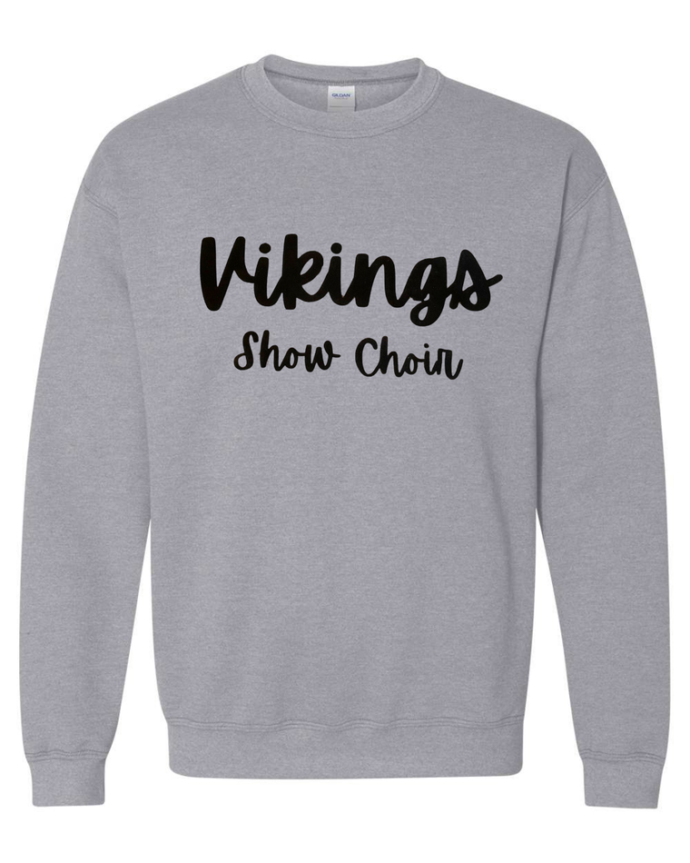 BLACK VIKINGS SHOW CHOIR - SPORT GREY GILDAN CREW