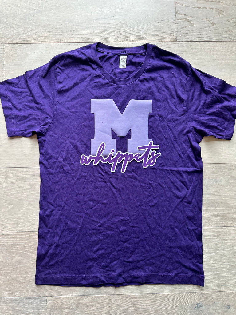 M WHIPPETS - PURPLE TEE